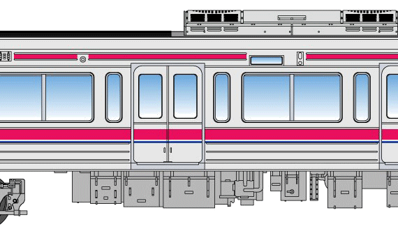 Поезд Keio 8000-8 [5] - чертежи, габариты, рисунки